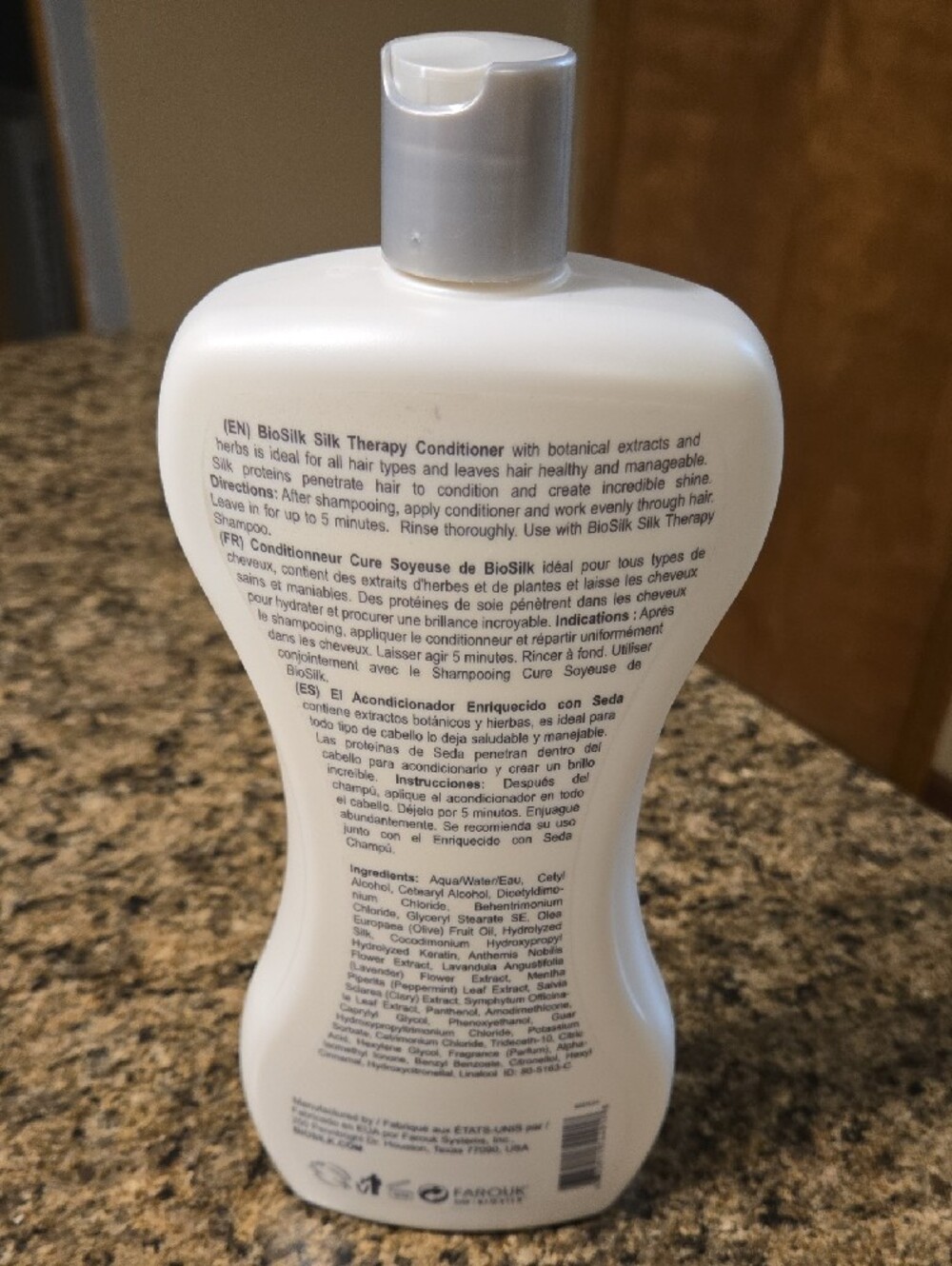 Biosilk Silk Therapy Conditioner - Cream White Bottle - Picture 3 of 3